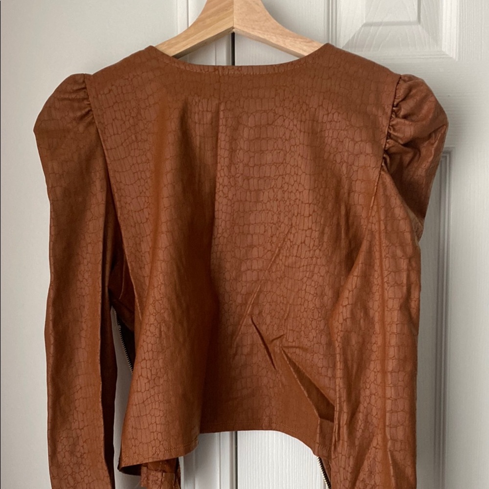 Brown Cropped Jacket - Picture 5 of 5